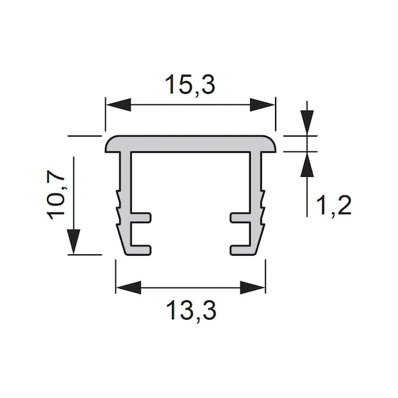 LED groove profile NP-1 - 2