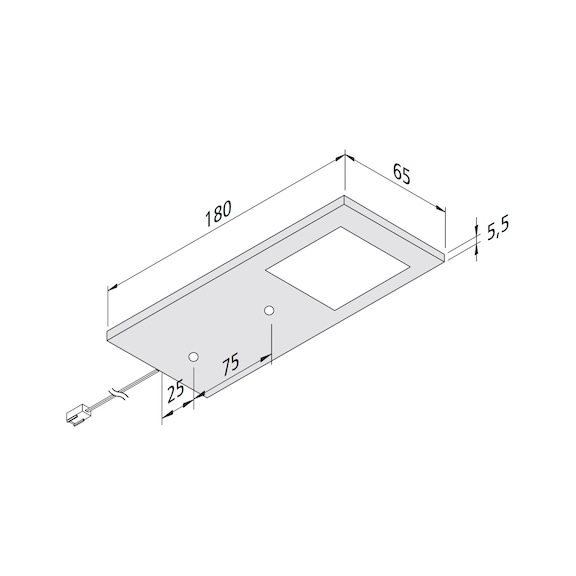 LED-Unterbauleuchte UBL-24-7-Set zum Unterschrauben unter Regalböden oder Ober-/Hängeschränke - 2