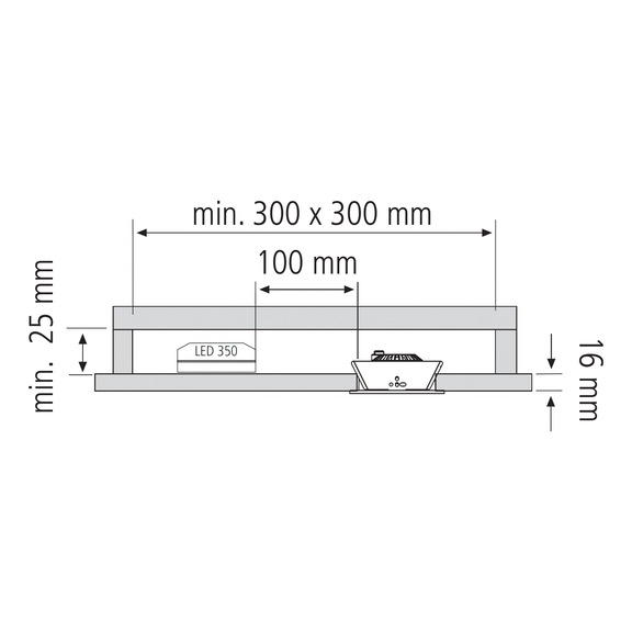 LED-Trafo 350mA zum Einbauen - 2