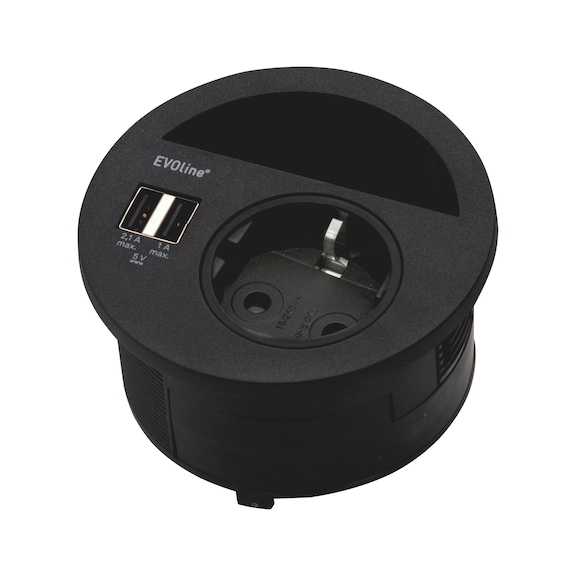 Built-in socket EST-5 - SKT-TBL-INSTALLATION-SOCKET-EST-5-BLACK