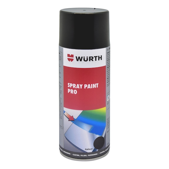 Spray paint Pro, gloss. Lead free - PNTSPR-GLOSS-RAL9005-JETBLACK-400ML