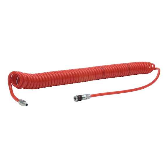 PU coiled compressed-air spiral hose set 1500 series