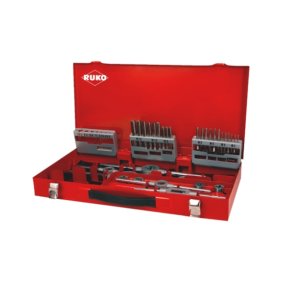 Thread cutting tool set HSCo 37 pcs Ruko - HNDTAP-RUKO-245020E-HSSE-M3-M12-37PCS