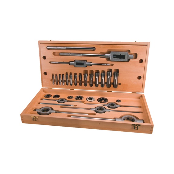 Die set/kit Ruko thread cutting tool set HSS DIN 5157 28 pieces