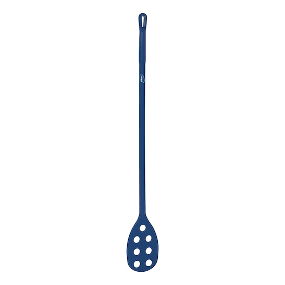 Long stirring spoon with small perforated blade, metal-detectable - 1