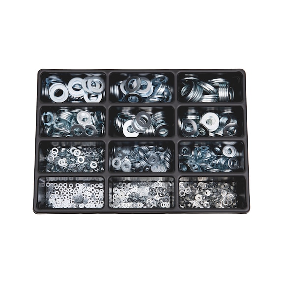 Flat washers assortment 1425 pieces
