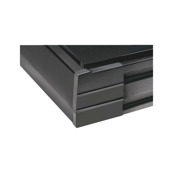 OrgaAer front cover for corner section - AY-FRM-OFFICE-FRONTCOVER-CRN-BLACK