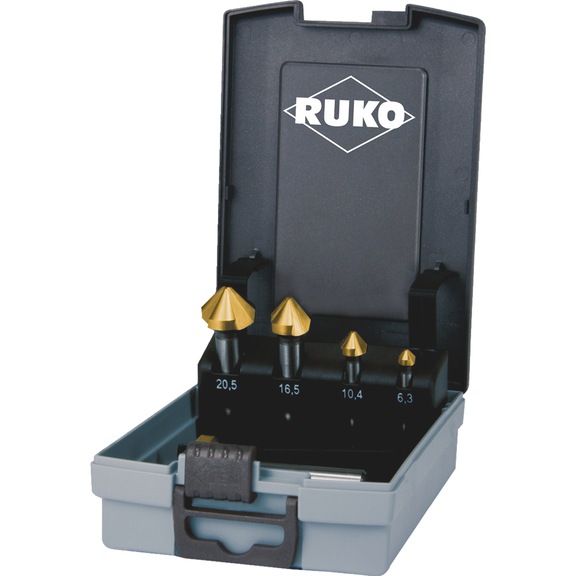 Conical counters. set DIN 335 HSS TiN 5pcs Ruko - CNTSNKCONE-RUKO-102154TRO-90G-D6,3-25,0