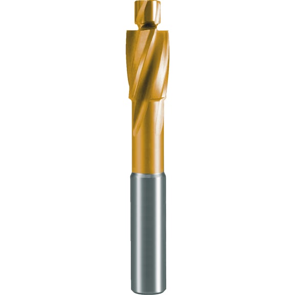Counterbore Ruko HSS TiN DIN 373 with straight shank and fixed pilot for thread core holes