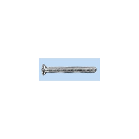 Raised countersunk head screw with H recessed head DIN 966, steel 4.8, chrome-plated (F2J) - SCR-RSDCS-DIN966-4.8-Z2-(F2J)-M4X12