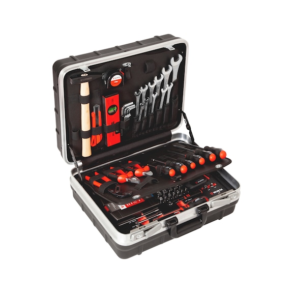 Assortiment d'outils avec perceuse-visseuse sur batterie M-CUBE®, 108 pièces - 1