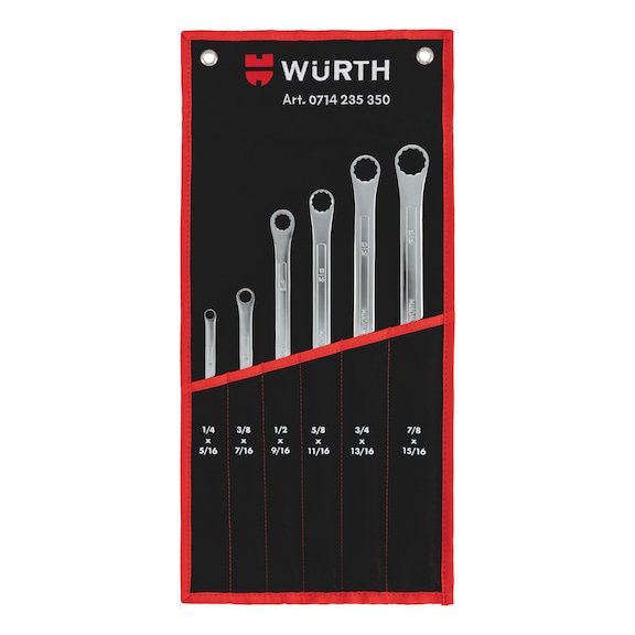 Double-end box wrench set inch - 6PCS