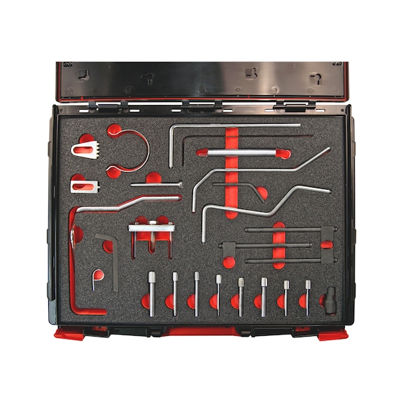 Kit d'outils de calage adapté aux moteurs FCA/Ford/PSA/Volvo 1.4 - 1.5 - 1.6 - 1.9 - 2.0 - 2.2 - 2.5, diesel - 2