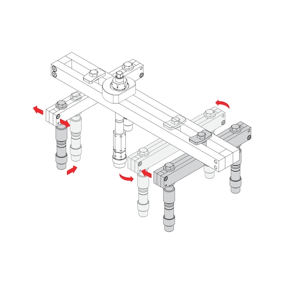 Kit meccanico per la rimozione degli iniettori Delphi, Denso, Siemens, Bosch - 7