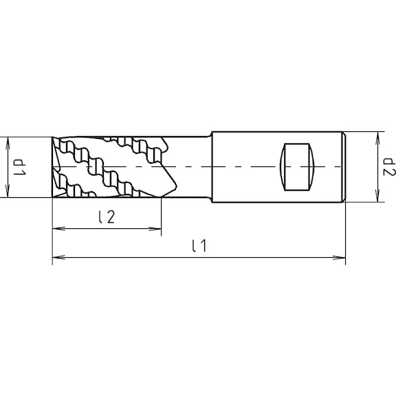 Schaftfräser HSCo8, kurz, zentrumschneidend DIN 844 K - SHFTFRS-DIN844B-K-HSCO8-NR-D25,0MM