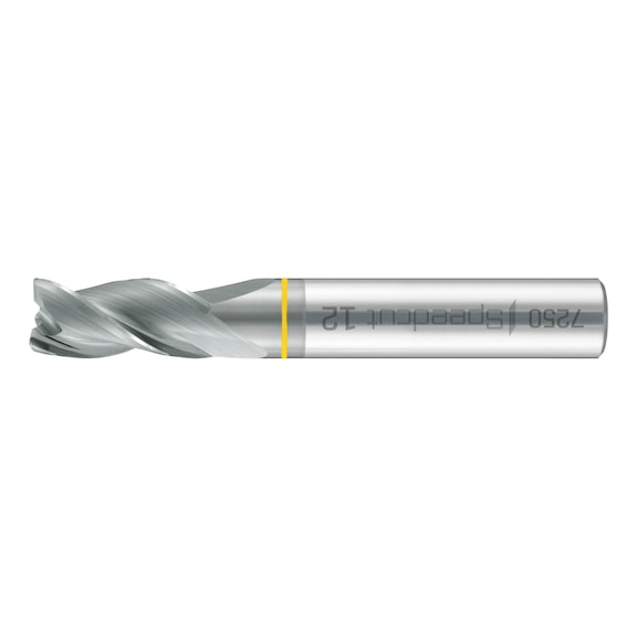 Solid carbide end mill Speedcut Aluminium, DIN 6527L, long, optional, three-lipped drill, uneven angle of twist gradient - 1