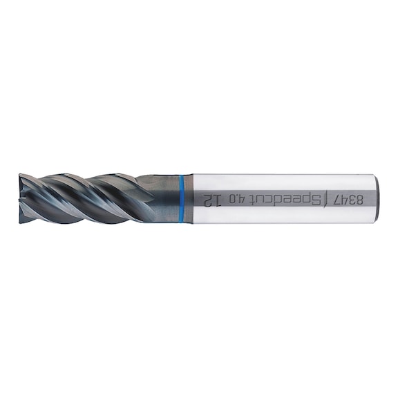 Schaftfräser HPC Speedcut 4.0-Inox, DIN 6527L, lang, freigestellt, Vierschneider, ungleiche Drallsteigung - 1