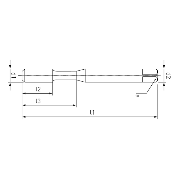 Maschinengewindeformer Speedtap–Inox, mit Ölnuten für metrisches ISO-Feingewinde DIN 13 - 2