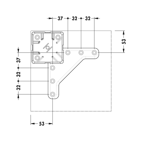 Pied de table carré réglable - 5