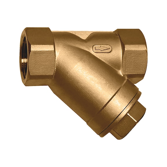 Mud flap hot-pressed brass with stainless steel strainer - STRAINER-BRS-G1 1/4