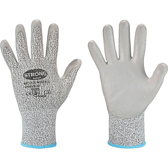 Knitted protective glove with coating