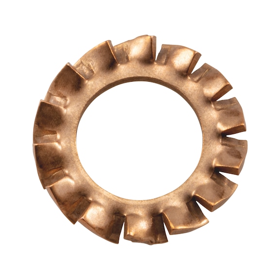 Rondelle éventail à denture extérieure DIN 6798 bronze forme AZ - 1
