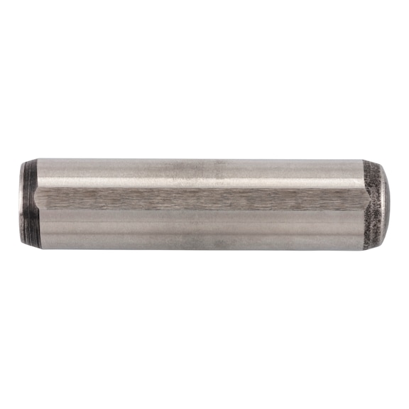 Cilindrische pen met binnendraad, gehard ISO 8735, staal, blank, type A, gehard (met facet en conus), tolerantie m6 - 1