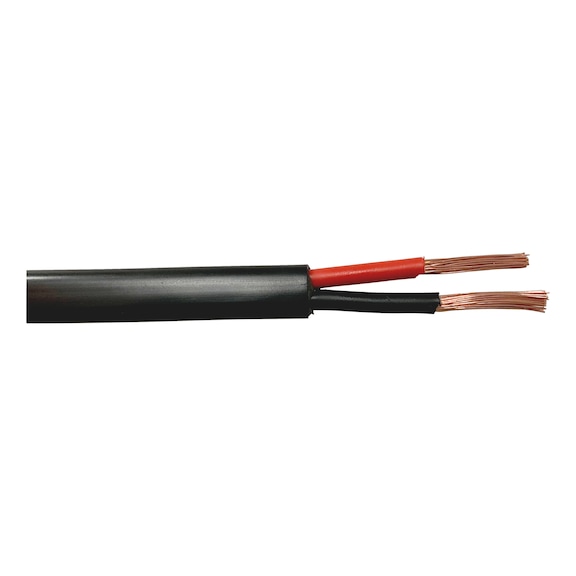 Vehicle cable flat cable FLRYY PVC external sheath, black - VEHCBL-FLRYY-REEL-BLACK-2X1,5SMM