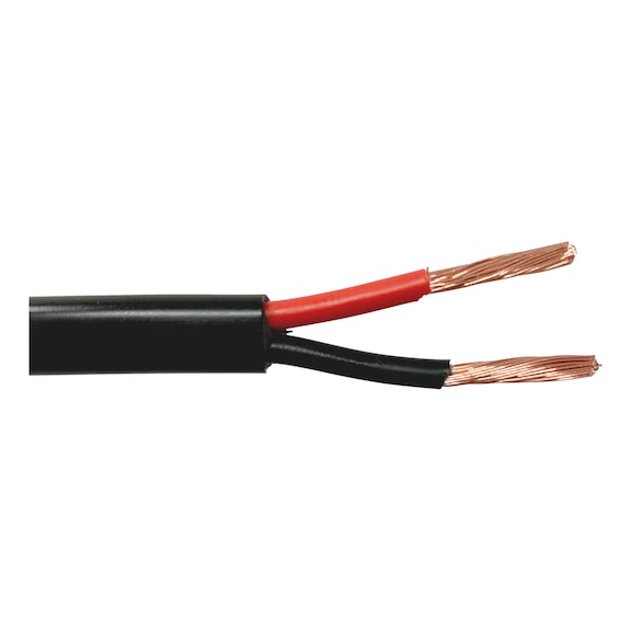 Vehicle cable flat cable FLRYY PVC external sheath, black - VEHCBL-FLRYY-REEL-BLACK-2X2,5SMM