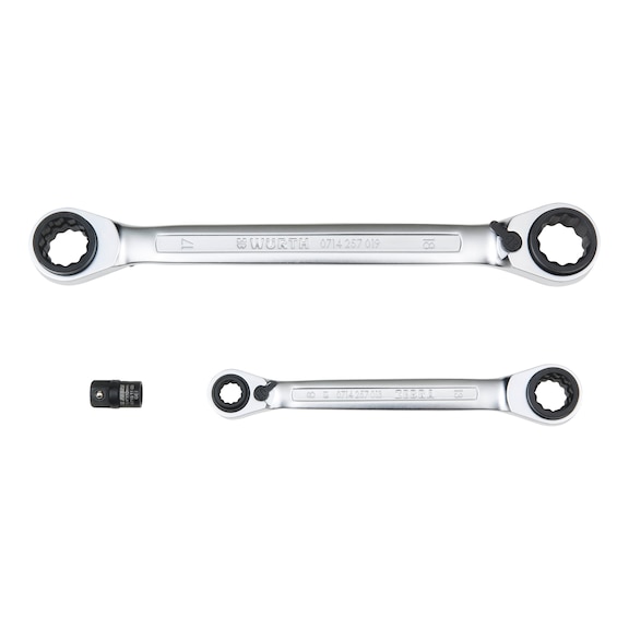 Metric ratcheting double box-end wrench With POWERDRIV<SUP>®</SUP> drive, 3 pieces - 1