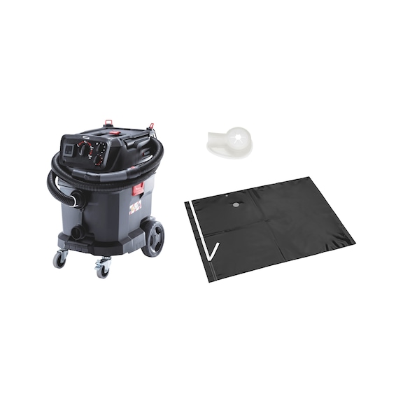 ISS 40-M AUTOMATIC industrial wet and dry vacuum cleaner including accessories