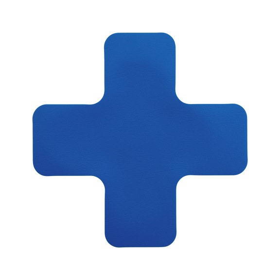 Marquage au sol, usage intensif, croix - FLRMRK-CROSS-SHAPE-HD-BLUE