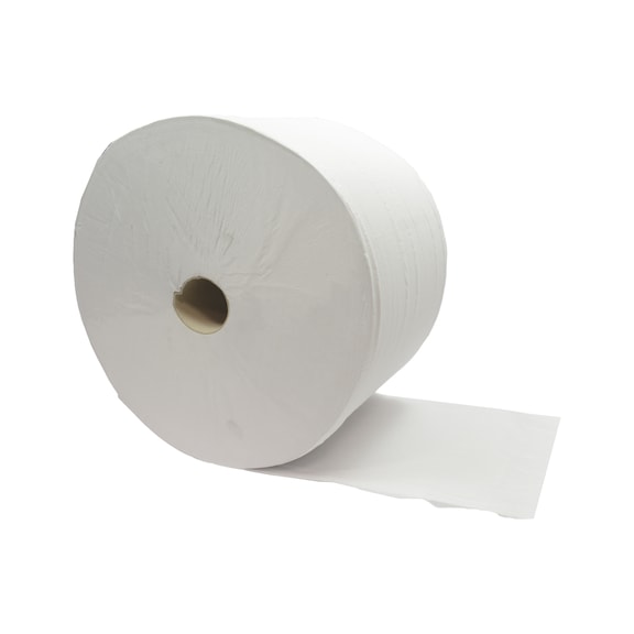 Cleaning paper rolls, recycled paper - CLNPAP-2PCS-WHITE-PERFORATED-600MX22.6CM