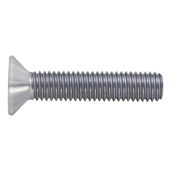 Countersunk screw with hexagon socket head ISO 10642, steel, strength class 10.9, zinc-nickel-plated, silver (ZNSHL) - SCR-ISO10642-010.9-HS5-(ZNSHL)-M8X40
