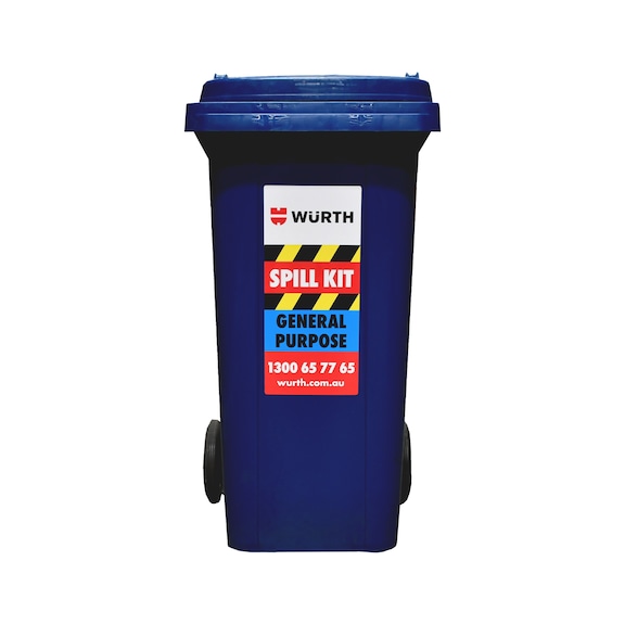 Spill Kits - UNIVERSAL-240L-BLUE-BIN-190PCS