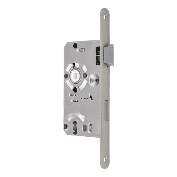 Interior door mortise lock, BB class 1 - MORTSLOK-CL1-KH-DIN/R-SILVERGREY-20MM