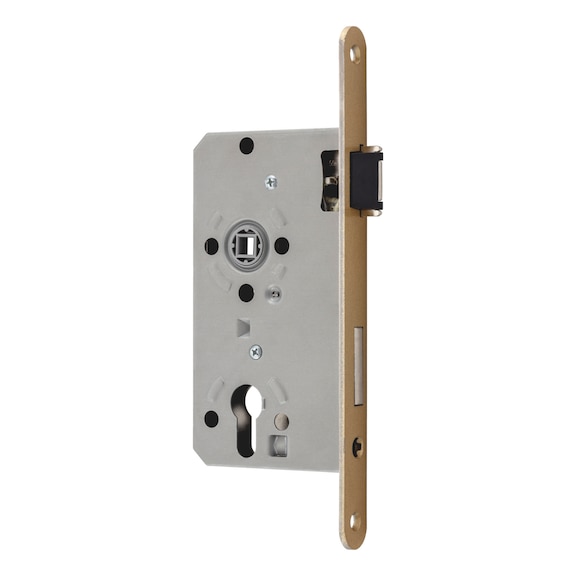 Corridor door mortise lock, PZ class 2 - MORTSLOK-CL2-CK-DIN/R-LIMBA-(SOFT)-20MM