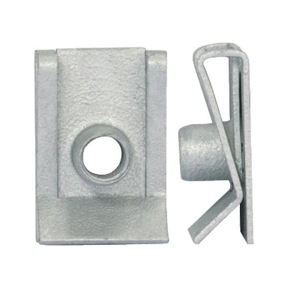 Sheet metal nut, type 6 With threaded shank - for challenging connections - NUT-SHTMET-PEUGEOT-(DTB)-L23,6MM-M6