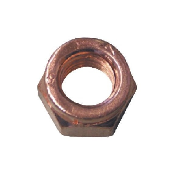 Exhaust slotted nut, reduced wrench size DIN 14441 heavily copper-plated steel - 1