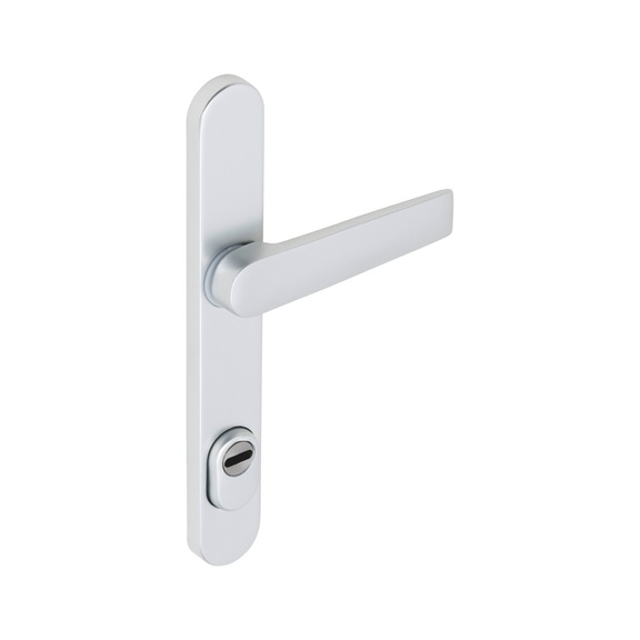 Door handles Flat on exterior plate - DH-ALU-OUTS-H-FL-CC-92-8-210-F1/SILVER