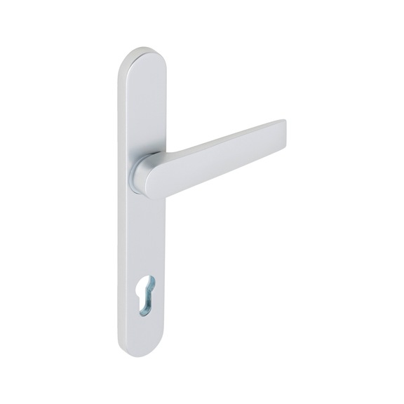 Door handles Flat on exterior plate - DH-ALU-OUTS-H-FL-CK-92-8-210-F1/SILVER