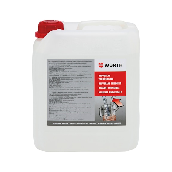 Universal thinner For almost all solvent-based paint and primer materials - THINNER-UNI-5LTR