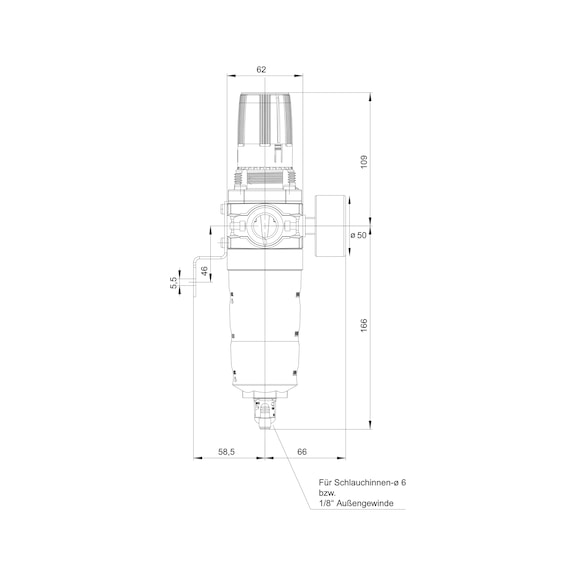 Filtre régulateur de pression avec manomètre 1/2 et lubrificateur - 2