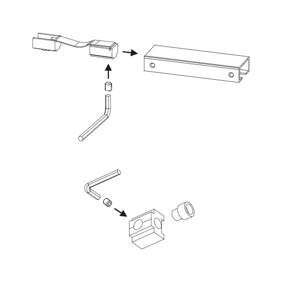 Spring clamp For door closer with slide rail - 3