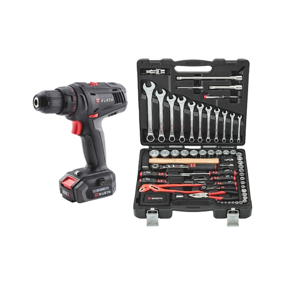 12&nbsp;V ABS drill and tool case set