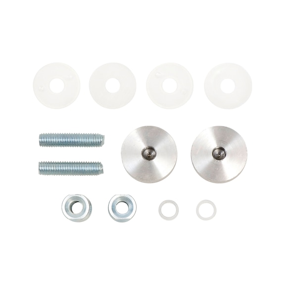 Mounting kit for stainless steel pull handle Type A/glass - 1