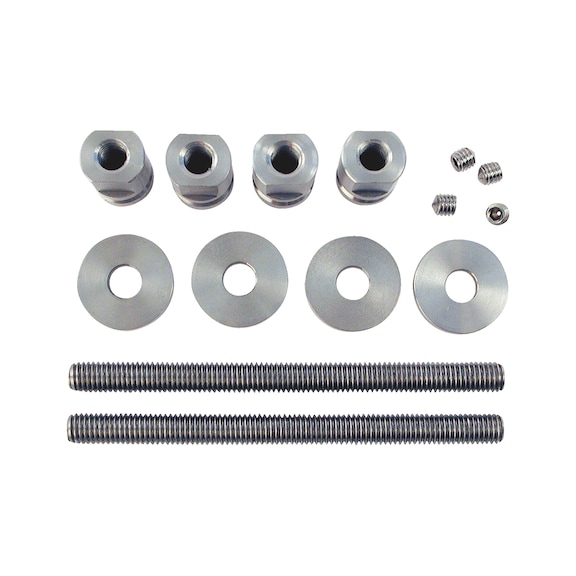 Mounting kit for stainless steel pull handle, type A/wood/aluminium/plastic - 1
