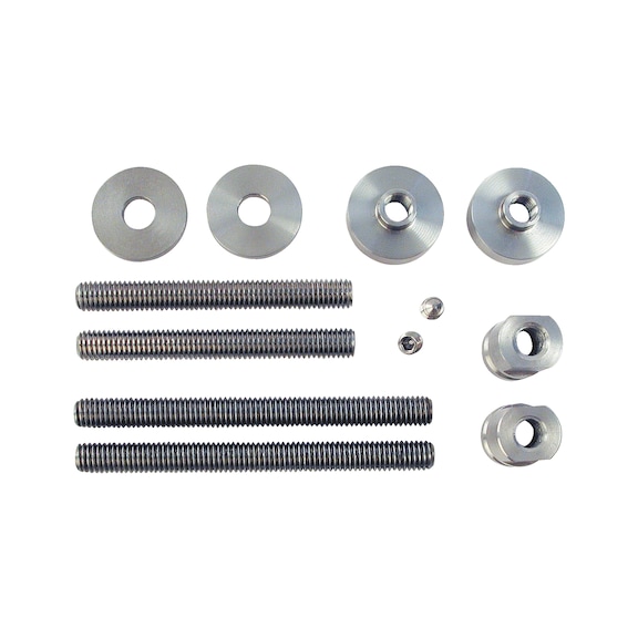 Mounting kit for stainless steel pull handle, type A/wood/aluminium/plastic - 1