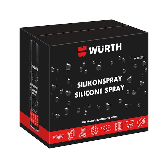 Spray au silicone Jeu de 6 pièces - SILICONE SPRAY BLACK AND RED 500 ML