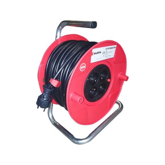 Cable drum, with metal holder - CBLREEL-260-50M/1,5MM